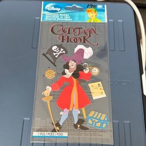 Disney Captain Hook Sticker Set with Red and Purple